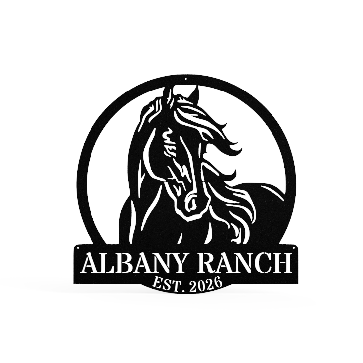 Personalized Horse Ranch Sign